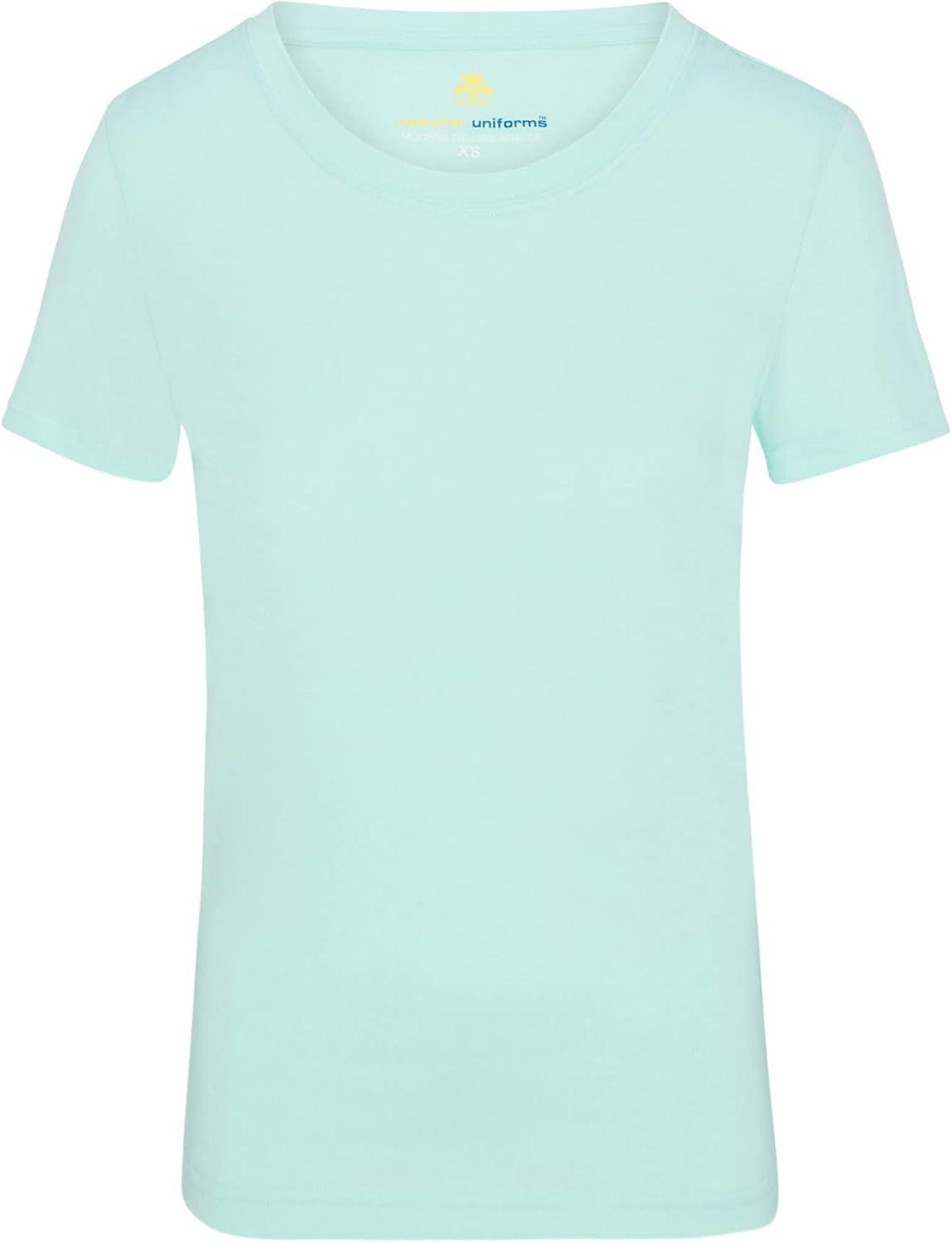 imageNatural Uniforms Womens Short Sleeve RoundNeck TShirt Under ScrubAqua