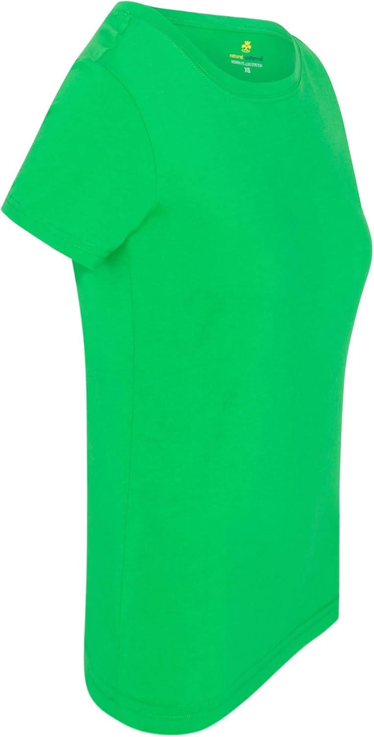 imageNatural Uniforms Womens Short Sleeve RoundNeck TShirt Under ScrubGreen