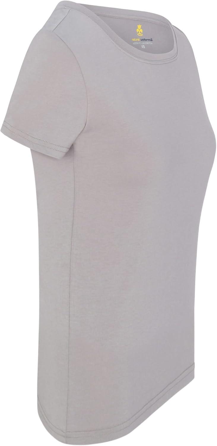 imageNatural Uniforms Womens Short Sleeve RoundNeck TShirt Under ScrubGrey