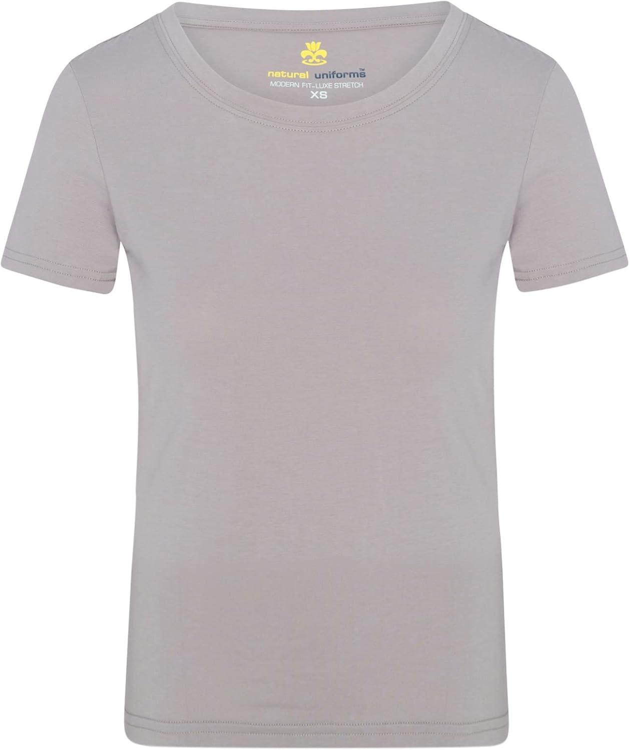 imageNatural Uniforms Womens Short Sleeve RoundNeck TShirt Under ScrubGrey