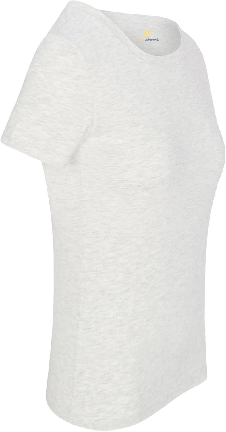imageNatural Uniforms Womens Short Sleeve RoundNeck TShirt Under ScrubHeather Grey