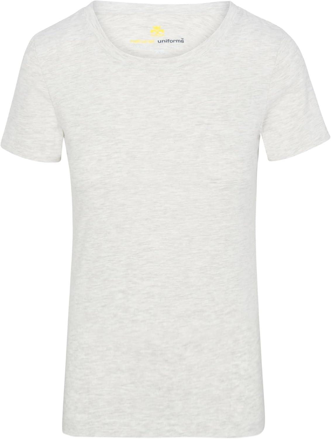 imageNatural Uniforms Womens Short Sleeve RoundNeck TShirt Under ScrubHeather Grey