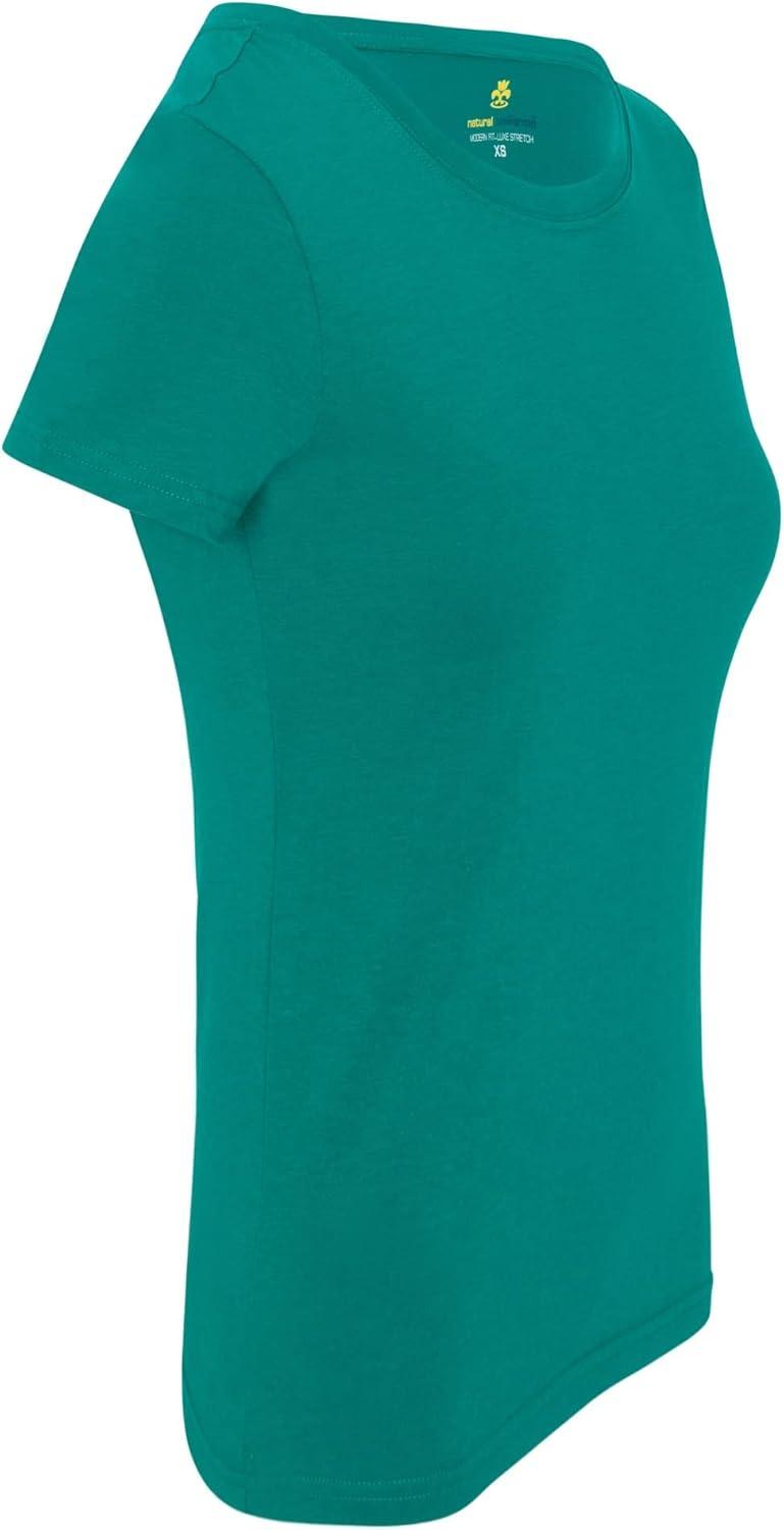 imageNatural Uniforms Womens Short Sleeve RoundNeck TShirt Under ScrubTrue Hunter Green