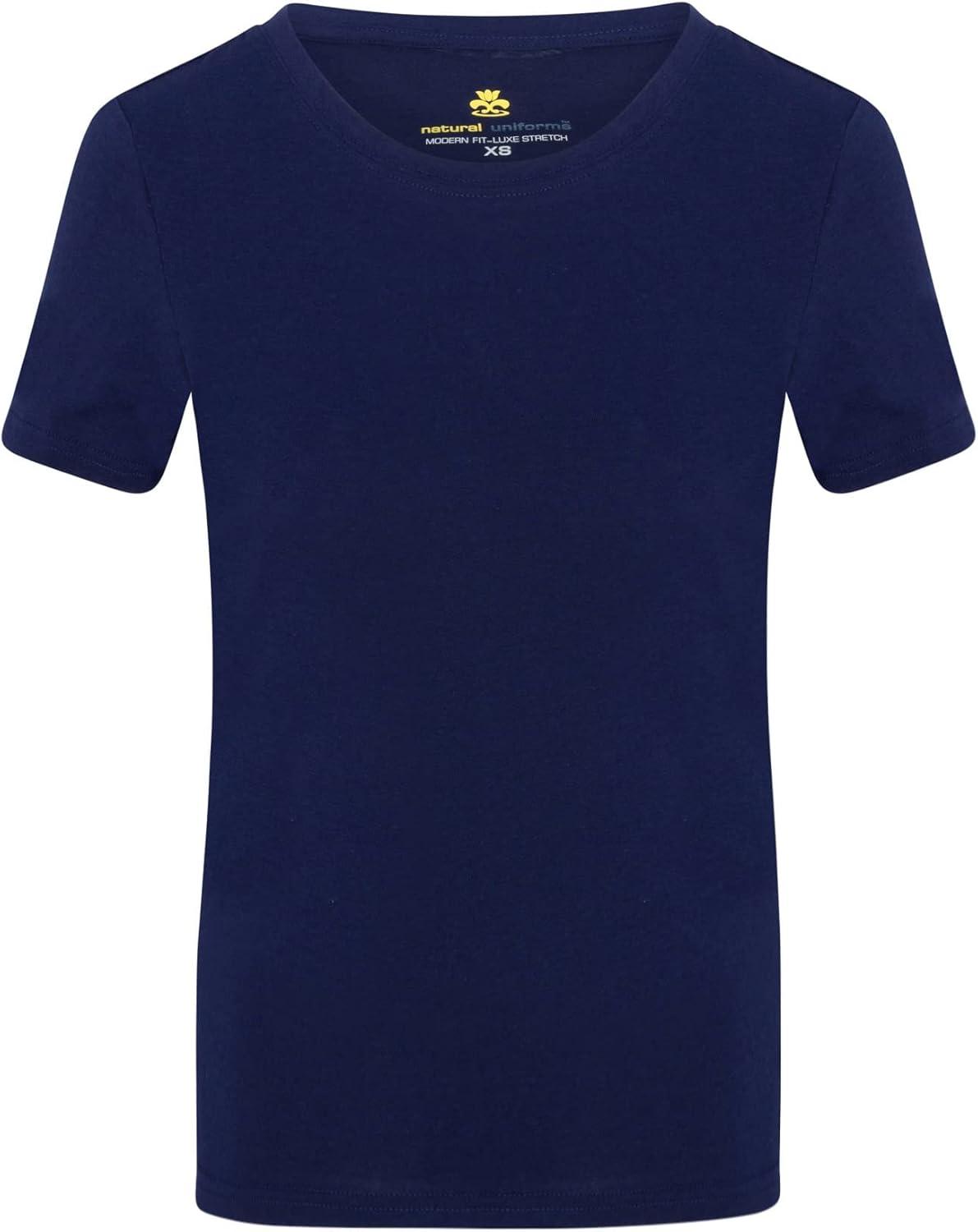 imageNatural Uniforms Womens Short Sleeve RoundNeck TShirt Under ScrubTrue Navy Blue