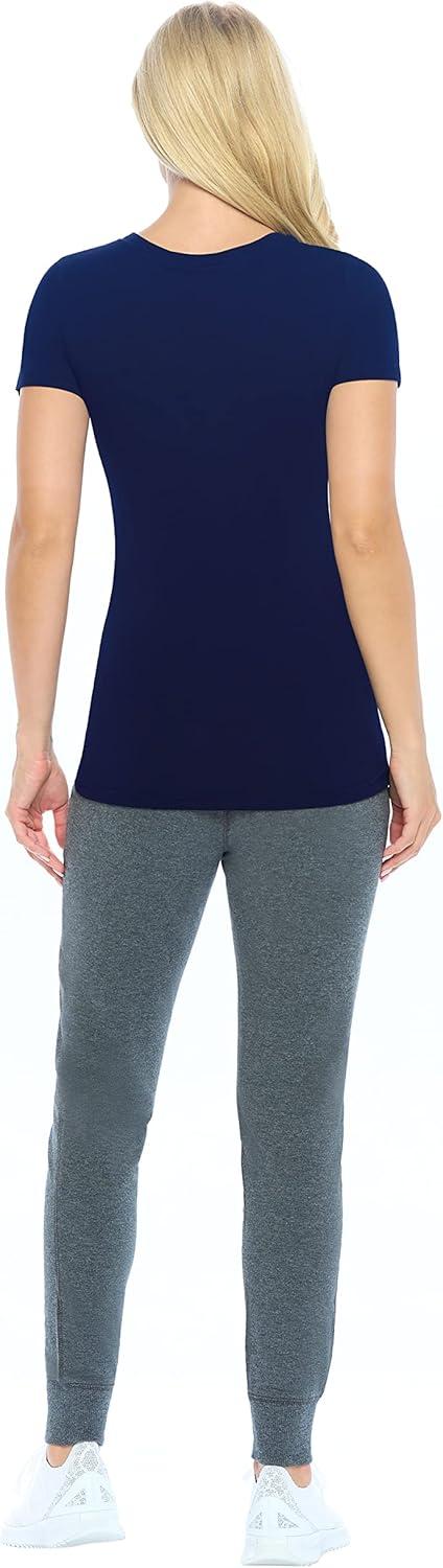 imageNatural Uniforms Womens Short Sleeve RoundNeck TShirt Under ScrubTrue Navy Blue