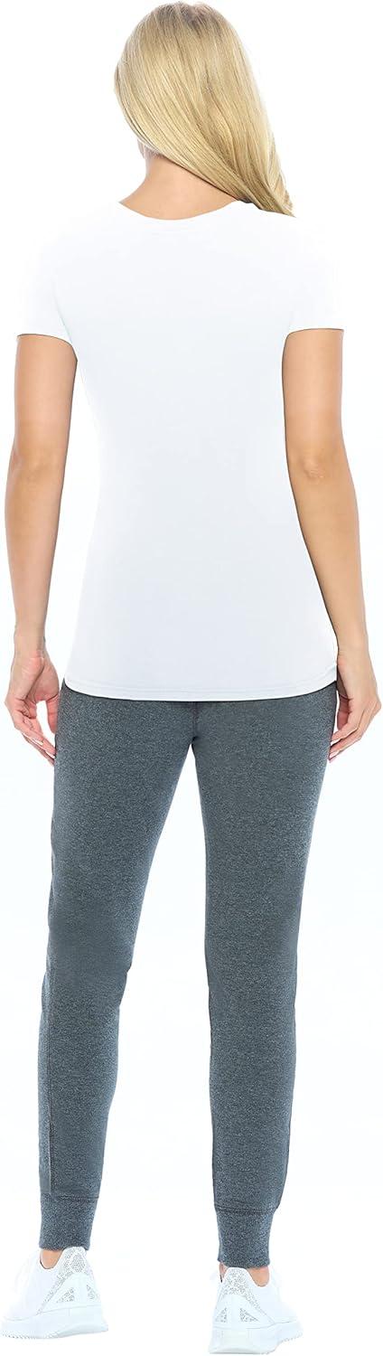 imageNatural Uniforms Womens Short Sleeve RoundNeck TShirt Under ScrubWhite