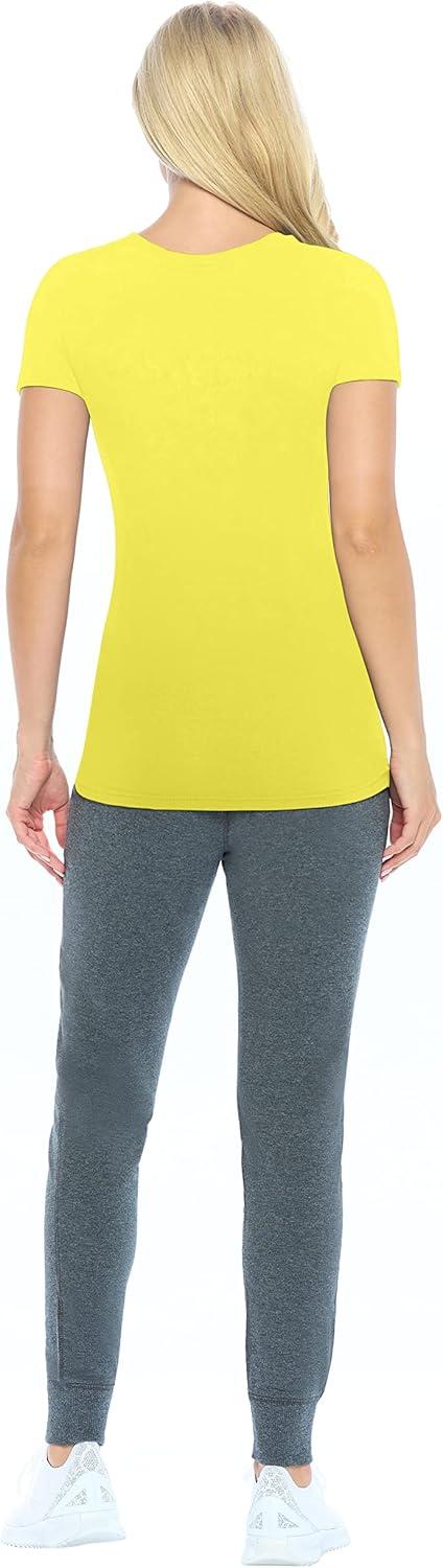 imageNatural Uniforms Womens Short Sleeve RoundNeck TShirt Under ScrubYellow