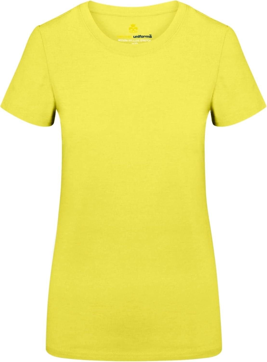 imageNatural Uniforms Womens Short Sleeve RoundNeck TShirt Under ScrubYellow