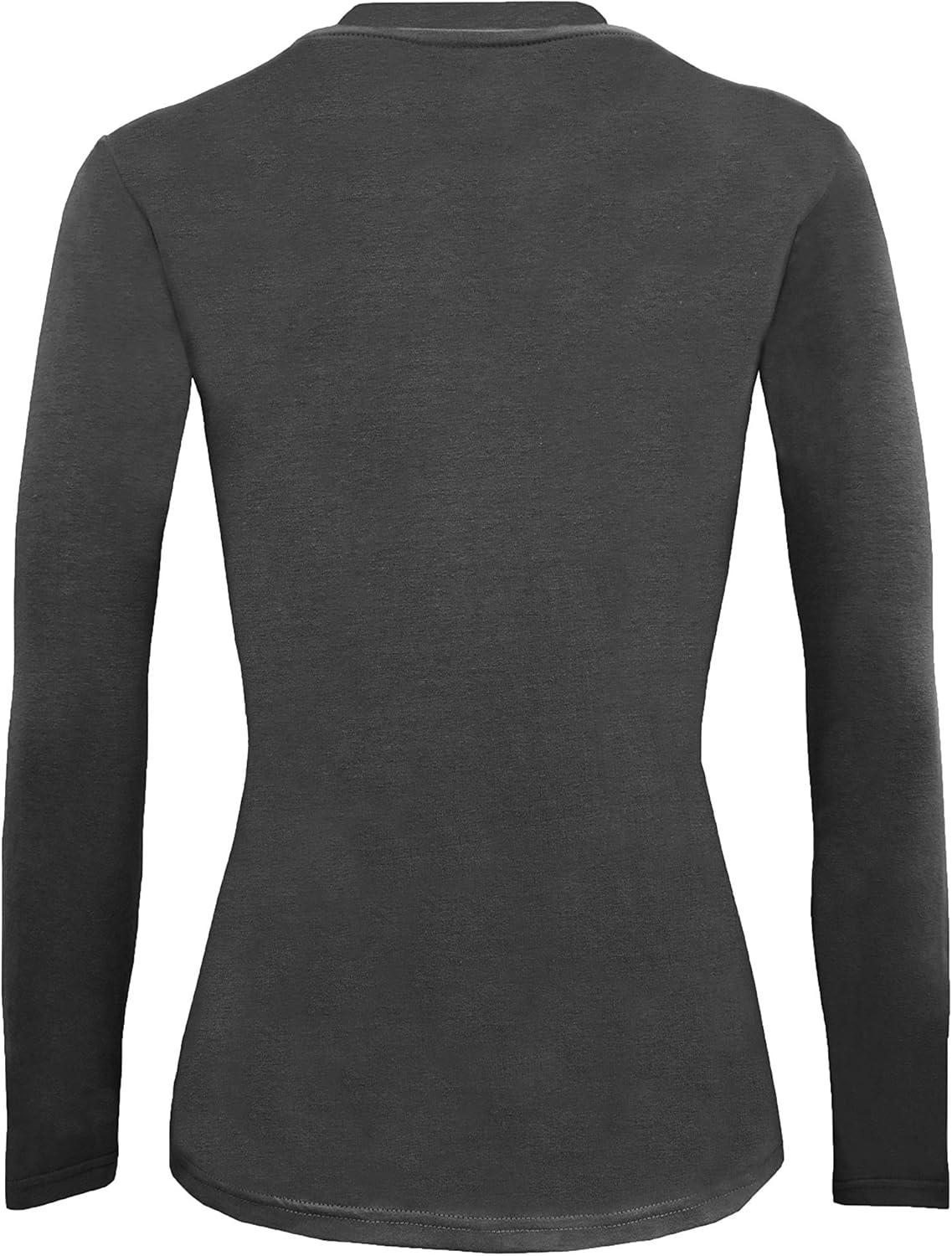 imageNatural Uniforms Womens Under Scrub Tee Crew Neck Long Sleeve TShirt Pack of 2 Multi Pack of 2Charcoal