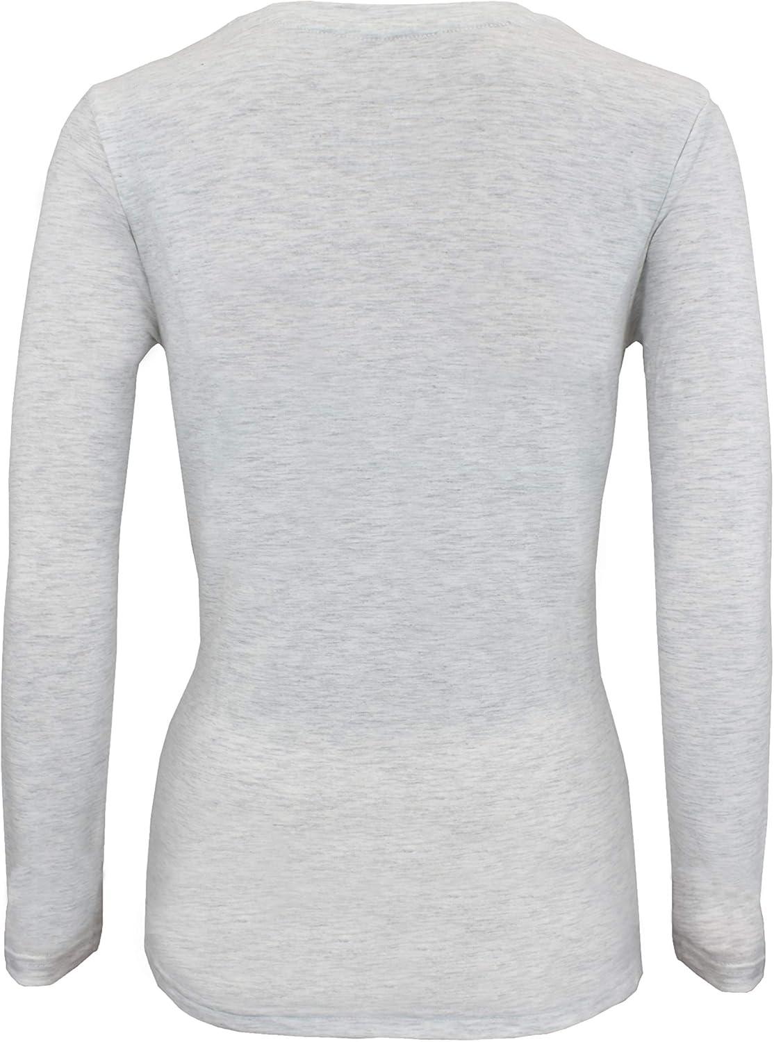 imageNatural Uniforms Womens Under Scrub Tee Crew Neck Long Sleeve TShirt Pack of 2 Multi Pack of 2Heather Charcoal Heather Grey