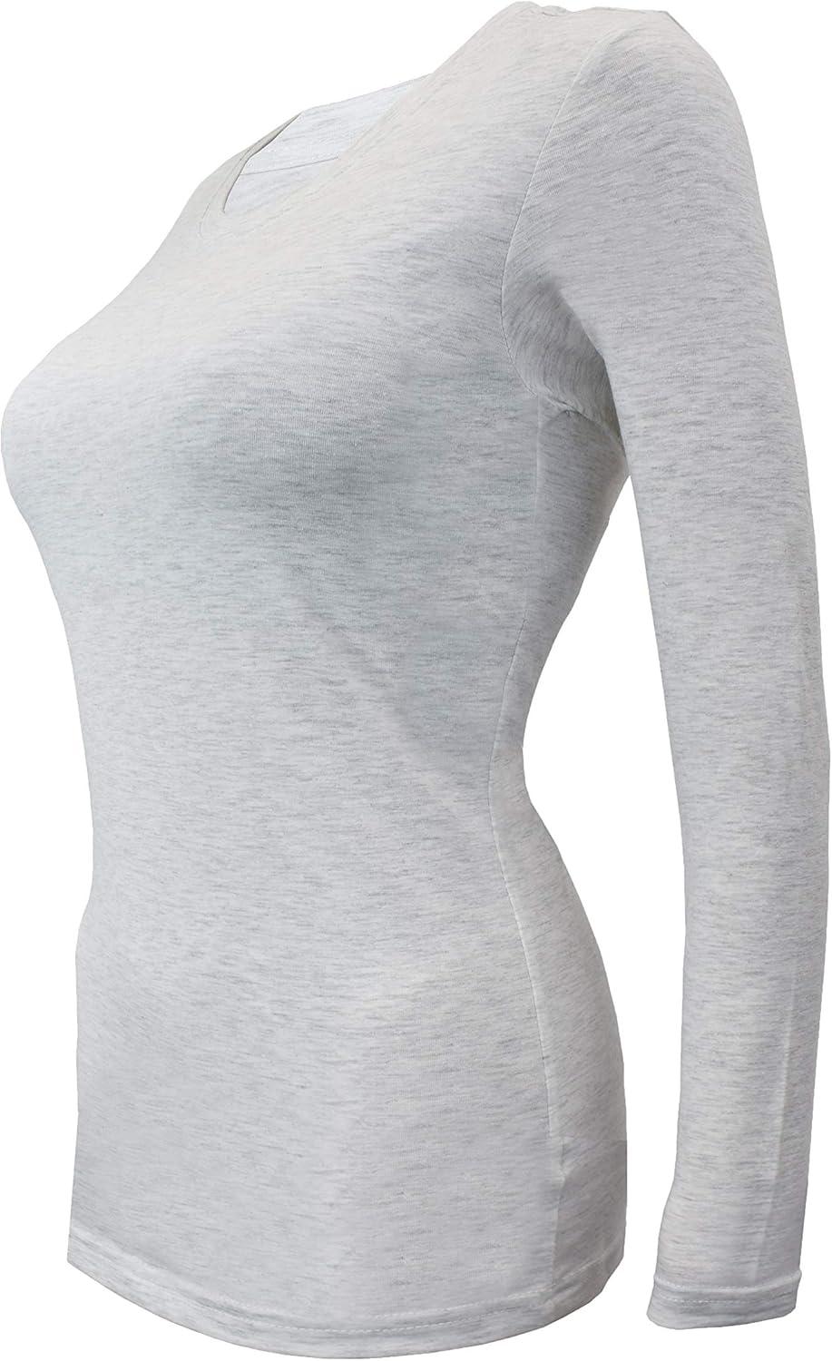 imageNatural Uniforms Womens Under Scrub Tee Crew Neck Long Sleeve TShirt Pack of 2 Multi Pack of 2Heather Charcoal Heather Grey