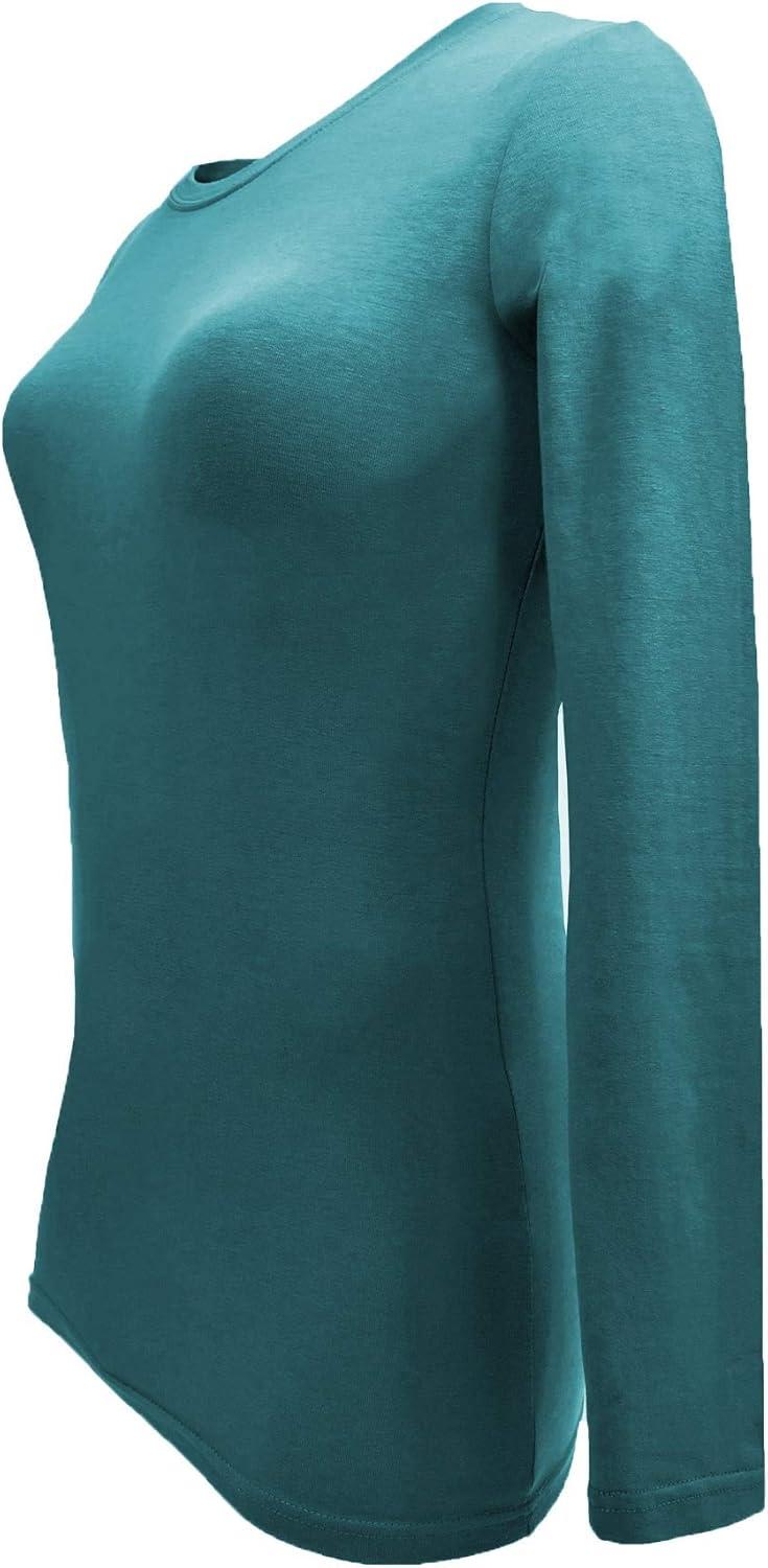imageNatural Uniforms Womens Under Scrub Tee Crew Neck Long Sleeve TShirt Pack of 2 Multi Pack of 2Teal
