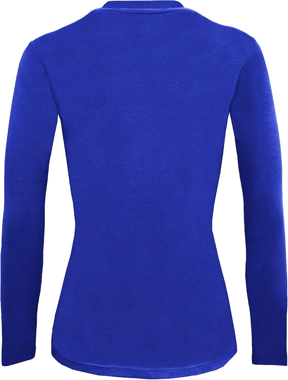 imageNatural Uniforms Womens Under Scrub Tee Crew Neck Long Sleeve TShirt Pack of 2 Multi Pack of 2True Royal Blue