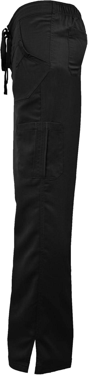 imageSoft Premium Professional WorkWear 2 Pocket Cross Over Tunic Top and Pant Set 81199118Black