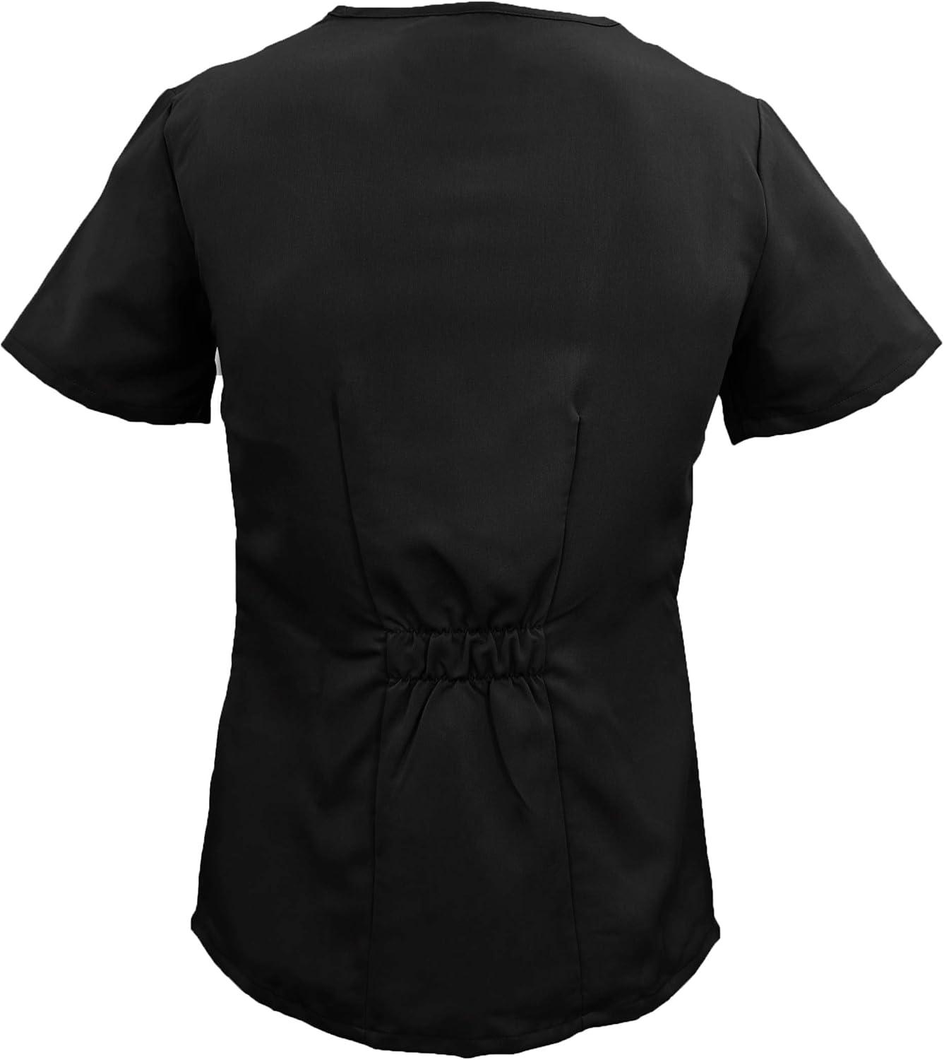 imageSoft Premium Professional WorkWear 2 Pocket Cross Over Tunic Top and Pant Set 81199118Black