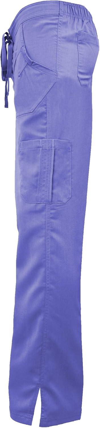 imageSoft Premium Professional WorkWear 2 Pocket Cross Over Tunic Top and Pant Set 81199118Ceil Blue