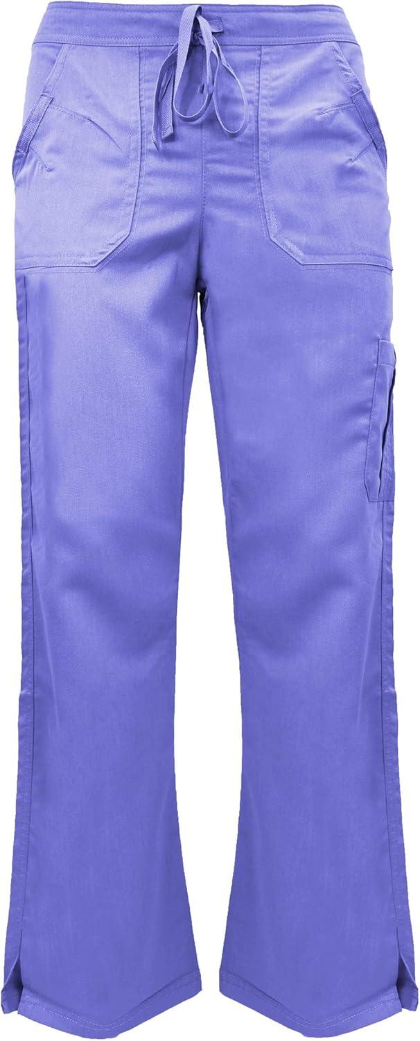 imageSoft Premium Professional WorkWear 2 Pocket Cross Over Tunic Top and Pant Set 81199118Ceil Blue
