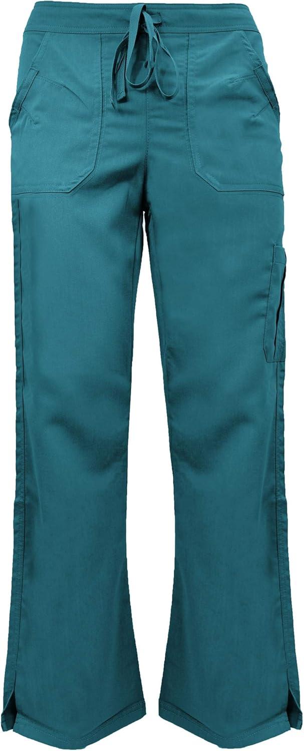 imageSoft Premium Professional WorkWear 2 Pocket Cross Over Tunic Top and Pant Set 81199118Teal