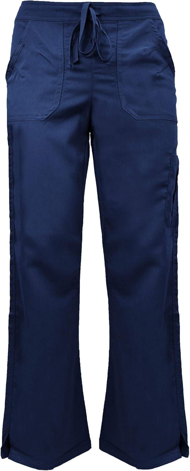imageSoft Premium Professional WorkWear 2 Pocket Cross Over Tunic Top and Pant Set 81199118True Navy Blue