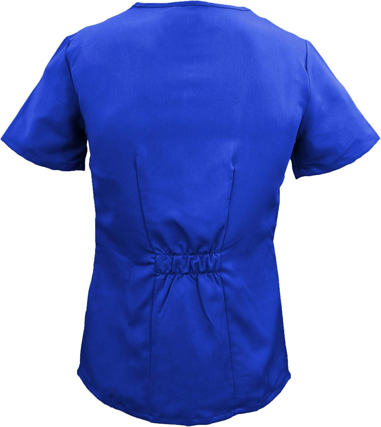 imageSoft Premium Professional WorkWear 2 Pocket Cross Over Tunic Top and Pant Set 81199118True Royal Blue