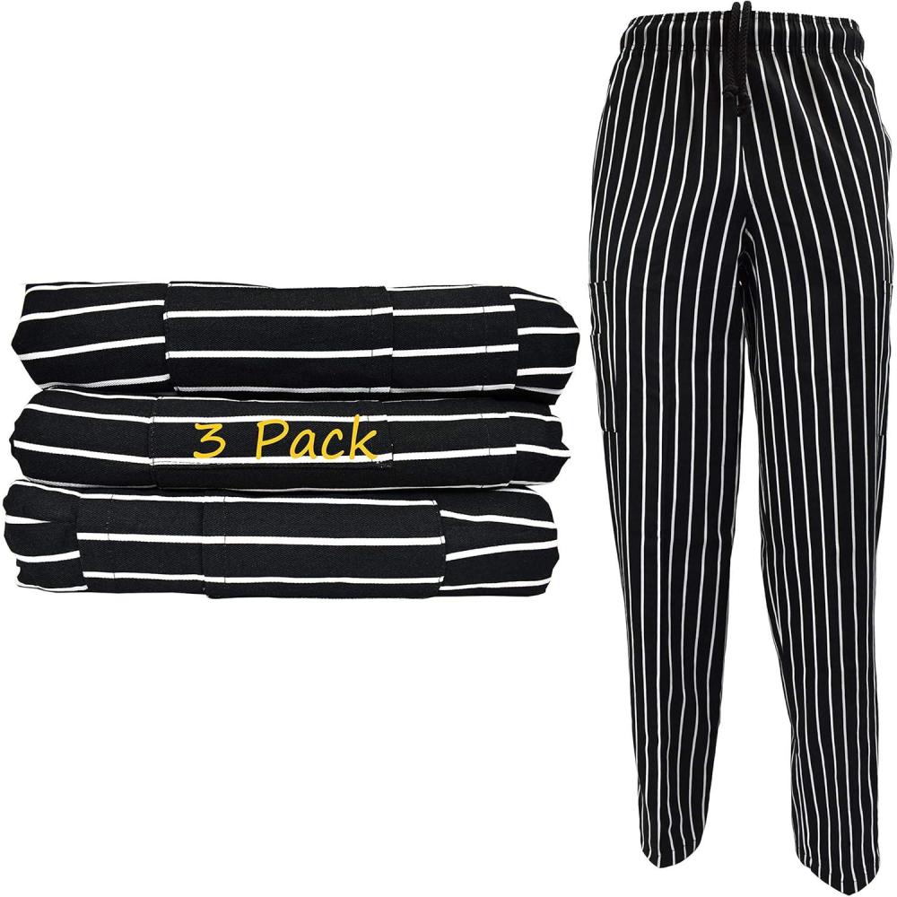 imageNatural Uniforms Chalkstripe Chef Cargo Pants100 Cotton with MultiPack QTYS Available3