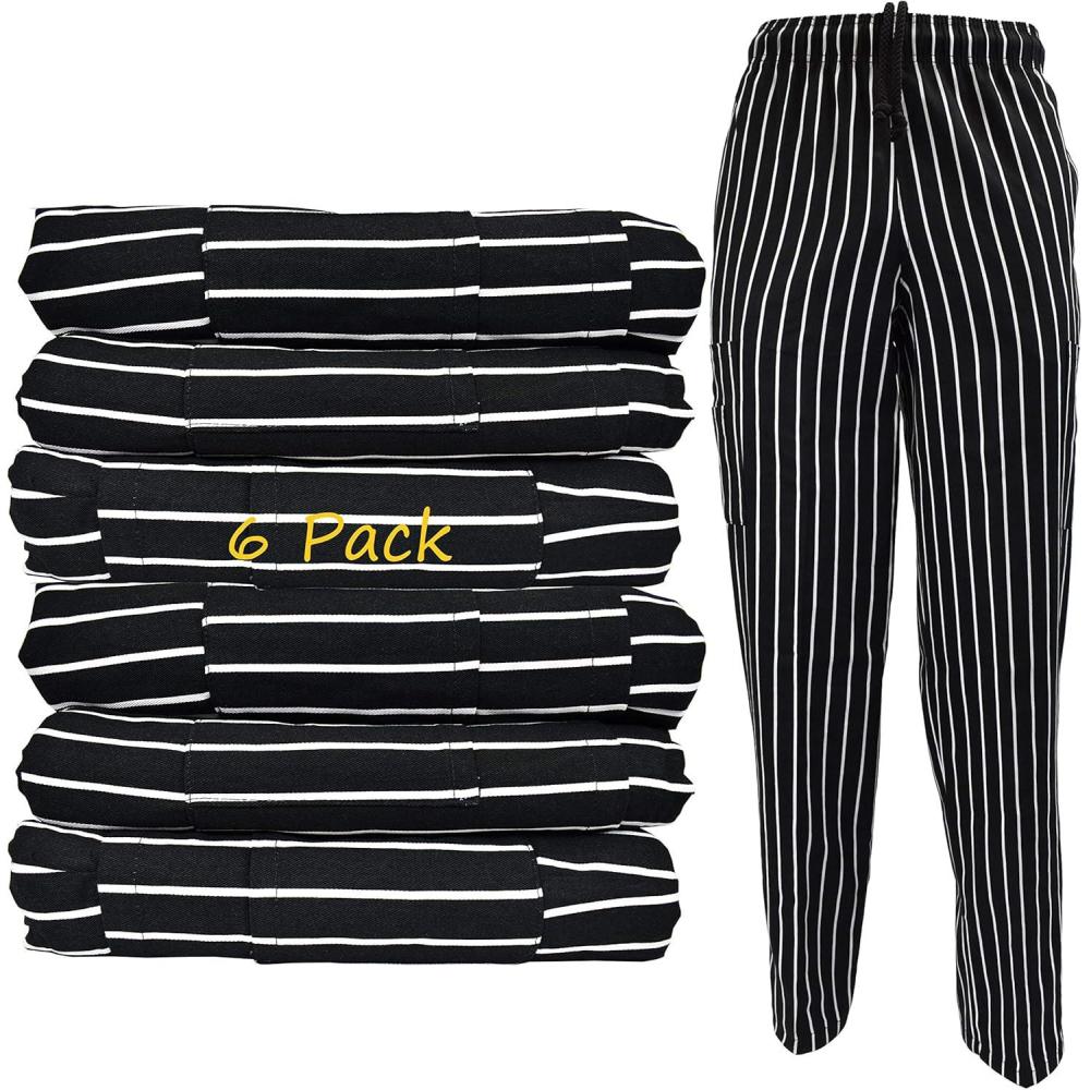 imageNatural Uniforms Chalkstripe Chef Cargo Pants100 Cotton with MultiPack QTYS Available6