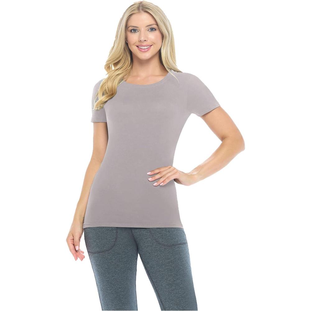 imageNatural Uniforms Womens Short Sleeve RoundNeck TShirt Under ScrubGrey