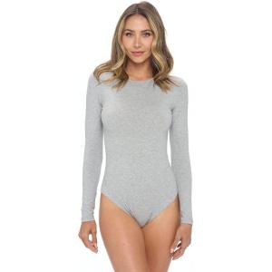 Natural Uniforms Long Sleeve Body Suit-Breathable Cotton Stretch(Heather Charcoal)