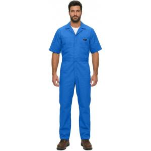 Natural Uniforms Mens Short Sleeve Zip Up Coverall, Stain and Wrinkle Resistant (Hunter Green, Medium)(Royal Blue)