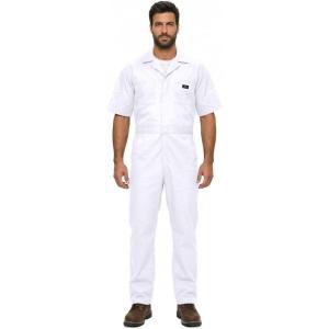 Natural Uniforms Mens Short Sleeve Zip Up Coverall, Stain and Wrinkle Resistant (Hunter Green, Medium)(White Tall)