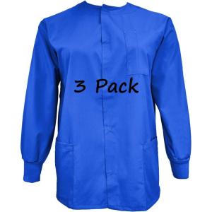 Natural Uniforms Women’s Lightweight Warm Up Jacket Pack of 3 Set(Dark Royal Blue)