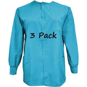 Natural Uniforms Women’s Lightweight Warm Up Jacket Pack of 3 Set(Teal)