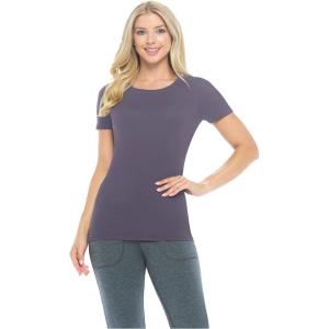Natural Uniforms Women’s Short Sleeve Round-Neck T-Shirt Under Scrub(Charcoal)