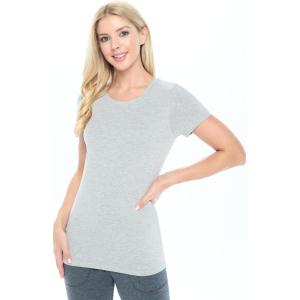 Natural Uniforms Women’s Short Sleeve Round-Neck T-Shirt Under Scrub(Heather Charcoal)