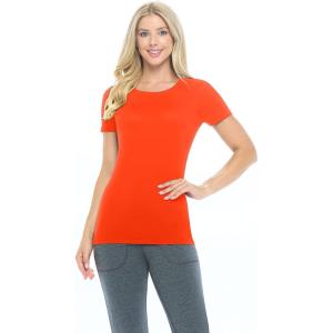 Natural Uniforms Women’s Short Sleeve Round-Neck T-Shirt Under Scrub(Orange)