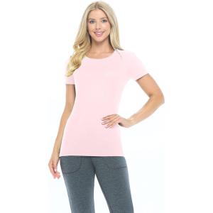 Natural Uniforms Women’s Short Sleeve Round-Neck T-Shirt Under Scrub(Pink)