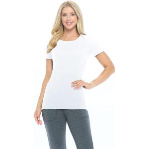 Natural Uniforms Women’s Short Sleeve Round-Neck T-Shirt Under Scrub(White)