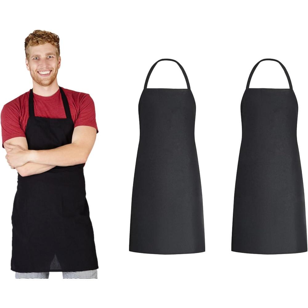 imageNatural Uniforms Commercial Bib Apron6Pack 6 BlackBlack