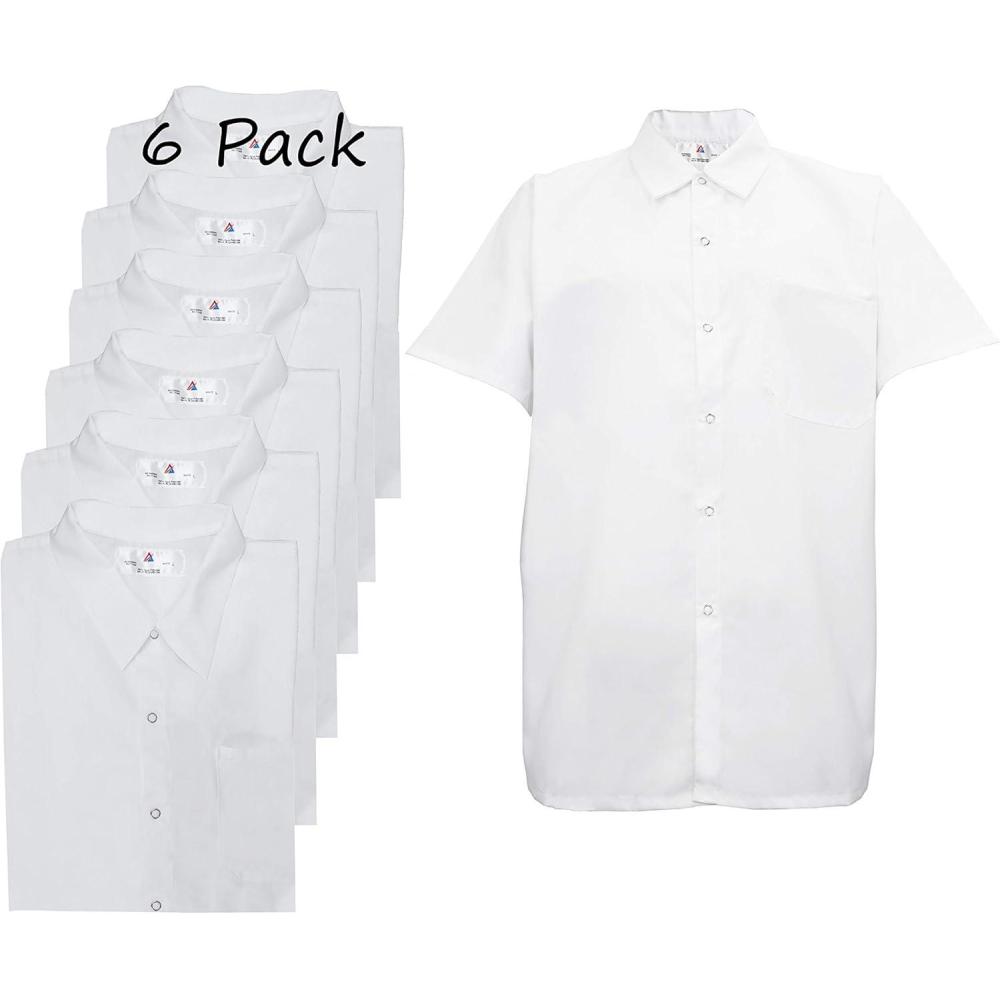imageNatural Uniforms Mens Kitchen Basic Cook Shirt Short Sleeve White6
