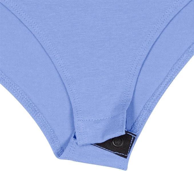 imageNatural Uniforms Long Sleeve Turtle Neck Body SuitBreathable Cotton StretchCeil Blue
