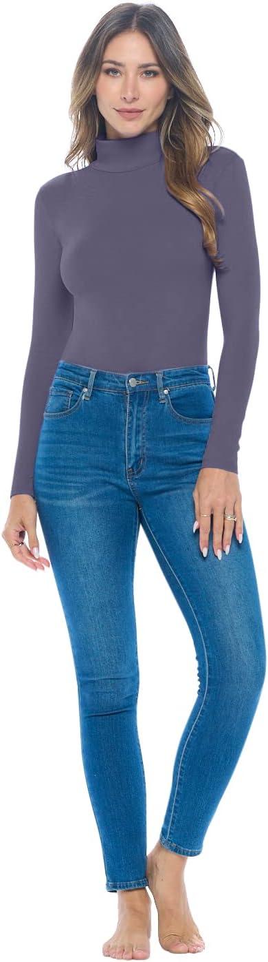 imageNatural Uniforms Long Sleeve Turtle Neck Body SuitBreathable Cotton StretchCharcoal