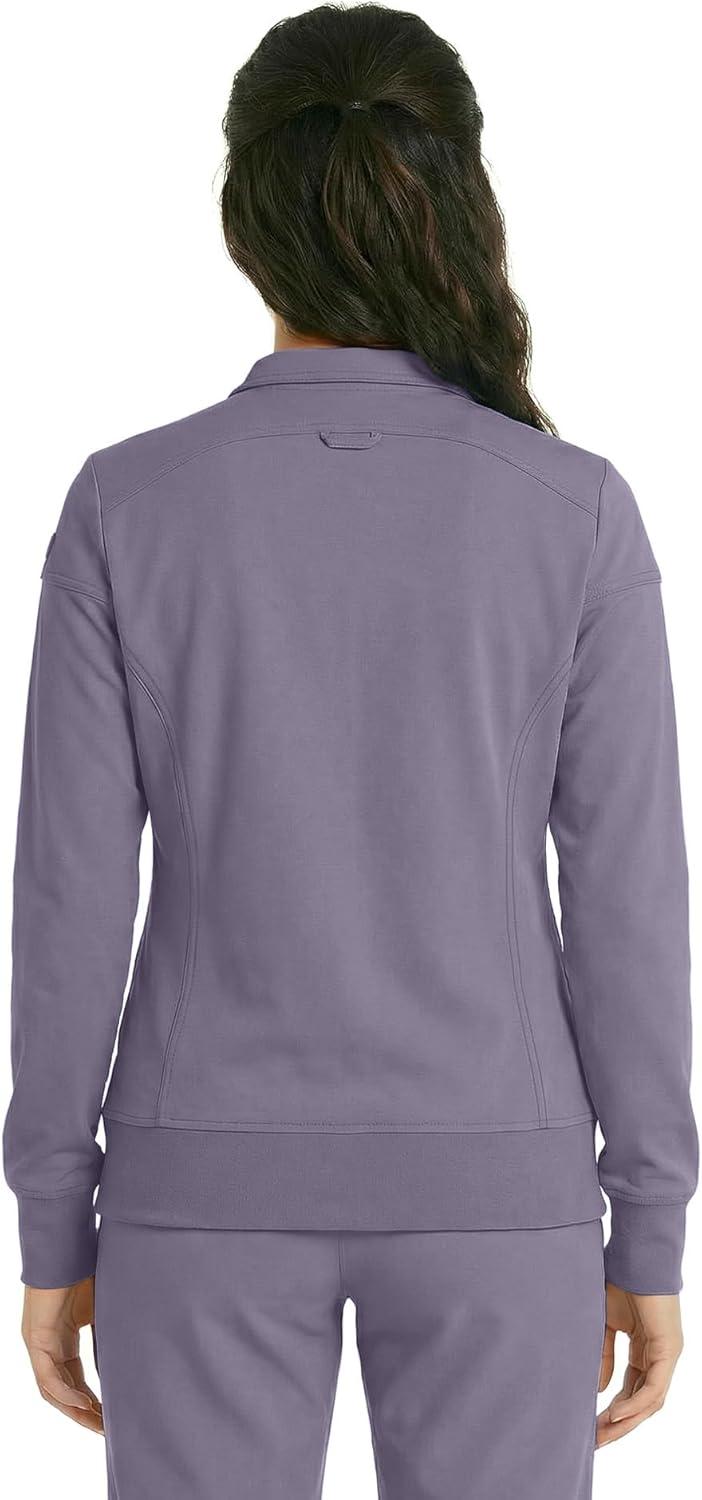 imageNatural Uniforms Womens ZipFront WarmUp Jacket 4Way Stretch MoistureWicking Contemporary FitMedical Scrubs JacketCharcoal