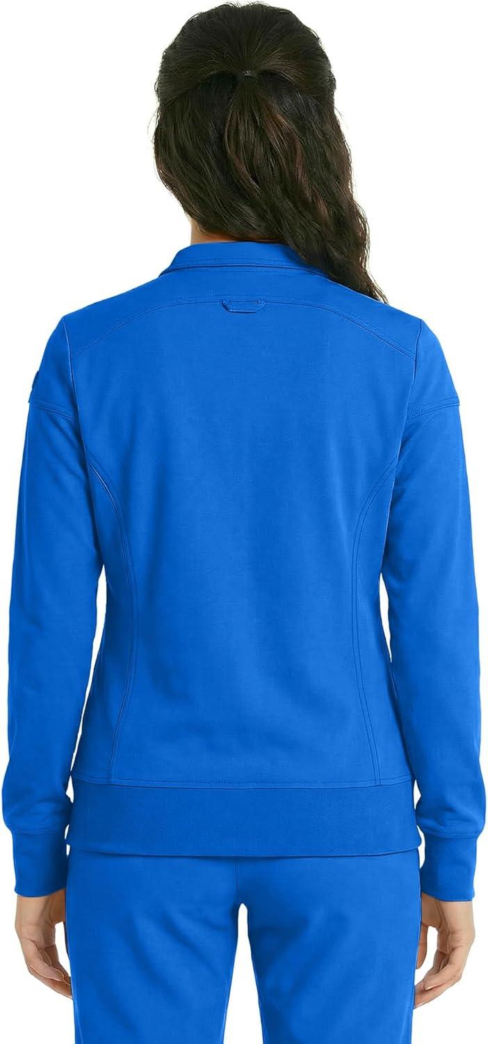 imageNatural Uniforms Womens ZipFront WarmUp Jacket 4Way Stretch MoistureWicking Contemporary FitMedical Scrubs JacketTrue Royal Blue