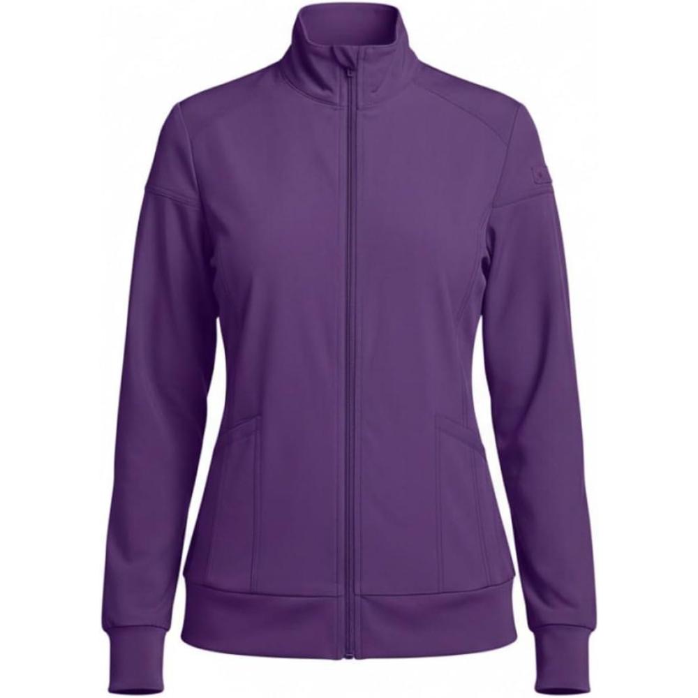 imageNatural Uniforms Womens ZipFront WarmUp Jacket 4Way Stretch MoistureWicking Contemporary FitMedical Scrubs JacketEggplant
