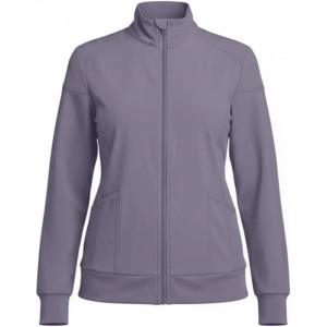 Natural Uniforms Women’s Zip-Front Warm-Up Jacket – 4-Way Stretch, Moisture-Wicking, Contemporary Fit–Medical Scrubs Jacket(Charcoal)