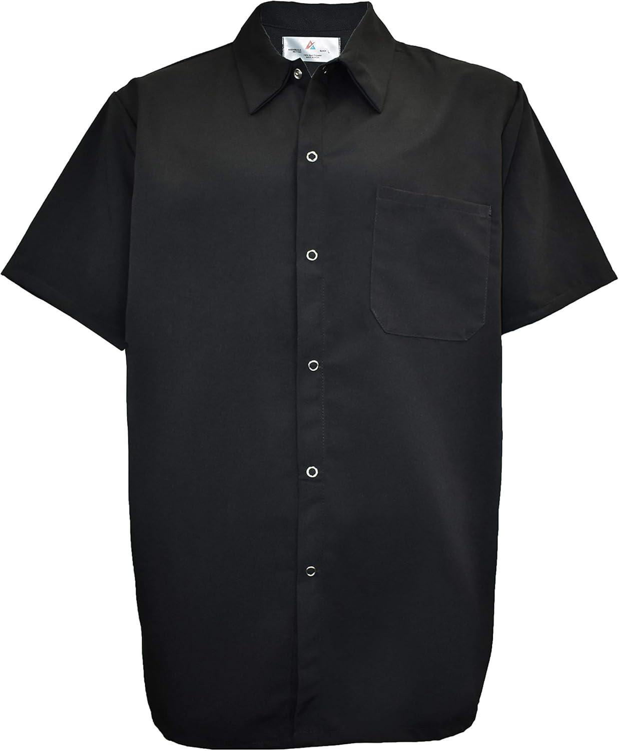 imageNatural Uniforms Chef Utility Shirt Short SleevePerfect for Chefs Cooks and Kitchen StaffBlack