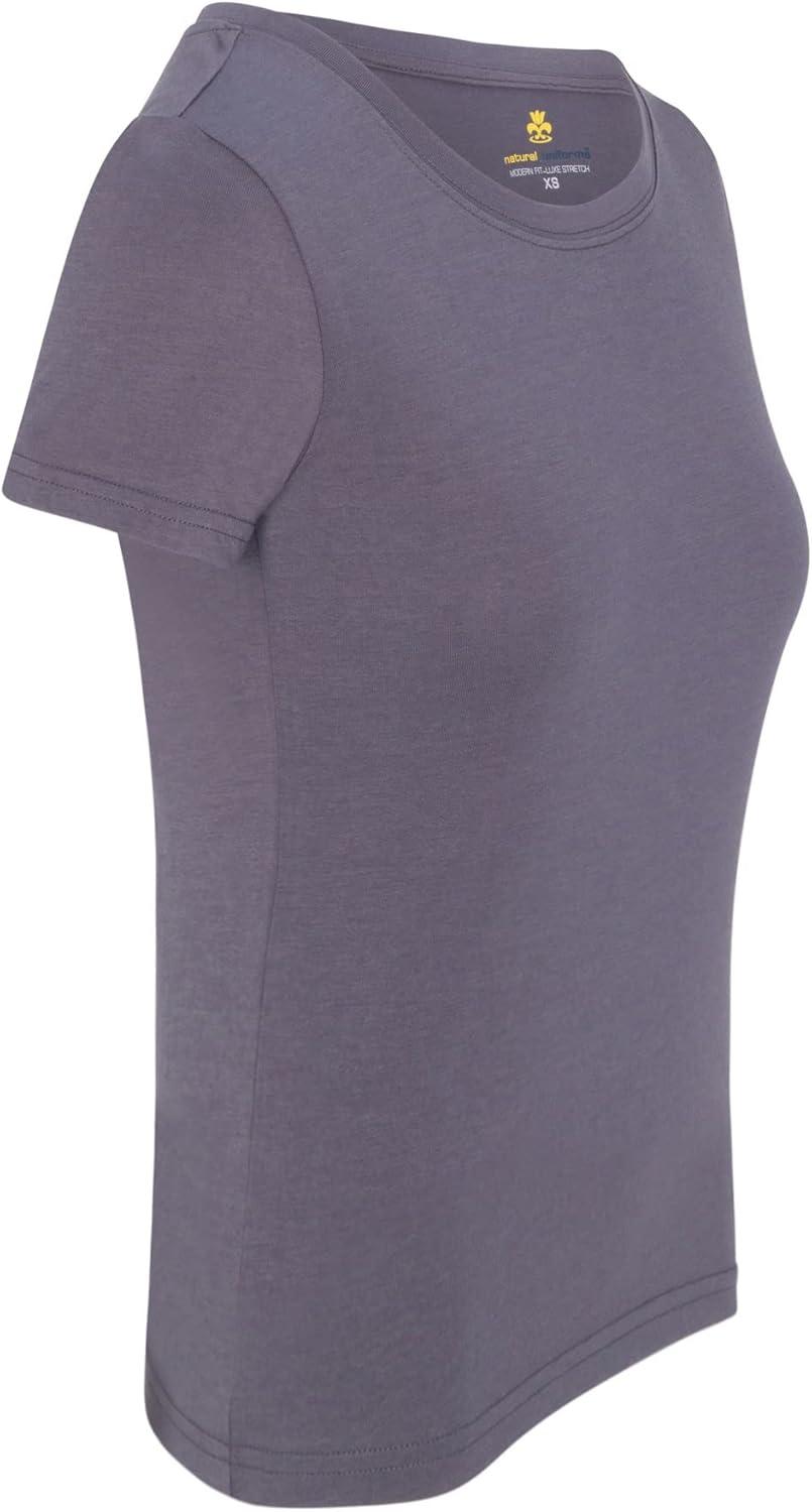 imageNatural Uniforms Womens Short Sleeve Underscrub TShirt Cotton Blend Scrub Base Layer for Nurses amp Medical ProfessionalsCharcoal