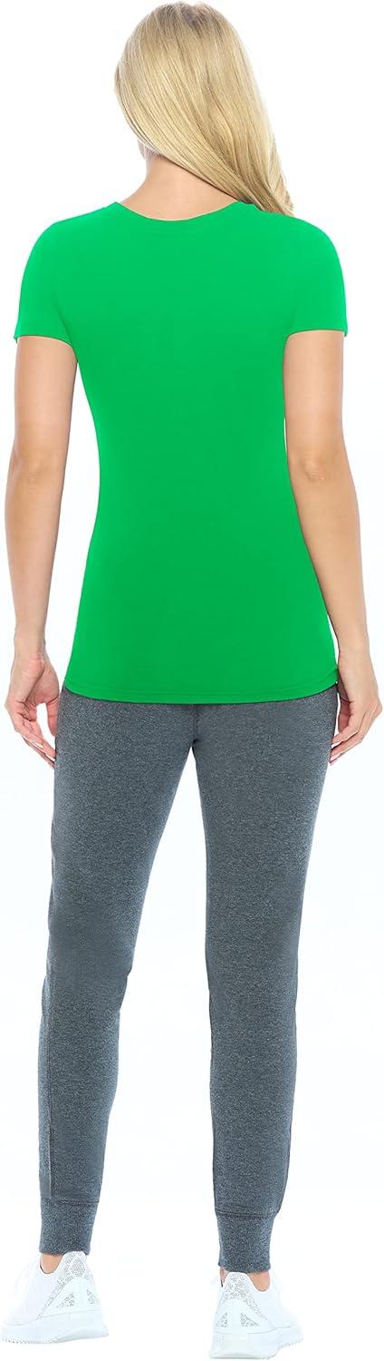 imageNatural Uniforms Womens Short Sleeve Underscrub TShirt Cotton Blend Scrub Base Layer for Nurses amp Medical ProfessionalsGreen