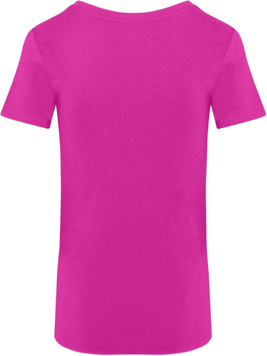imageNatural Uniforms Womens Short Sleeve Underscrub TShirt Cotton Blend Scrub Base Layer for Nurses amp Medical ProfessionalsHot Pink