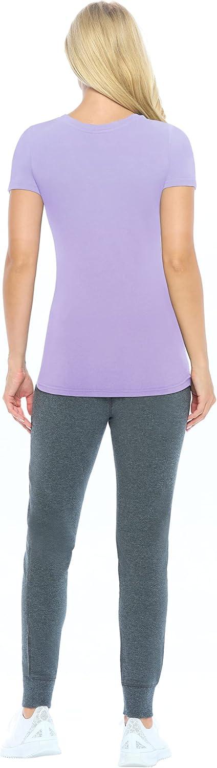 imageNatural Uniforms Womens Short Sleeve Underscrub TShirt Cotton Blend Scrub Base Layer for Nurses amp Medical ProfessionalsLavender